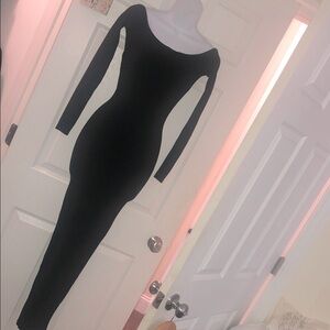 BlairHouseBoutique Sleek Black Ribbed Dress